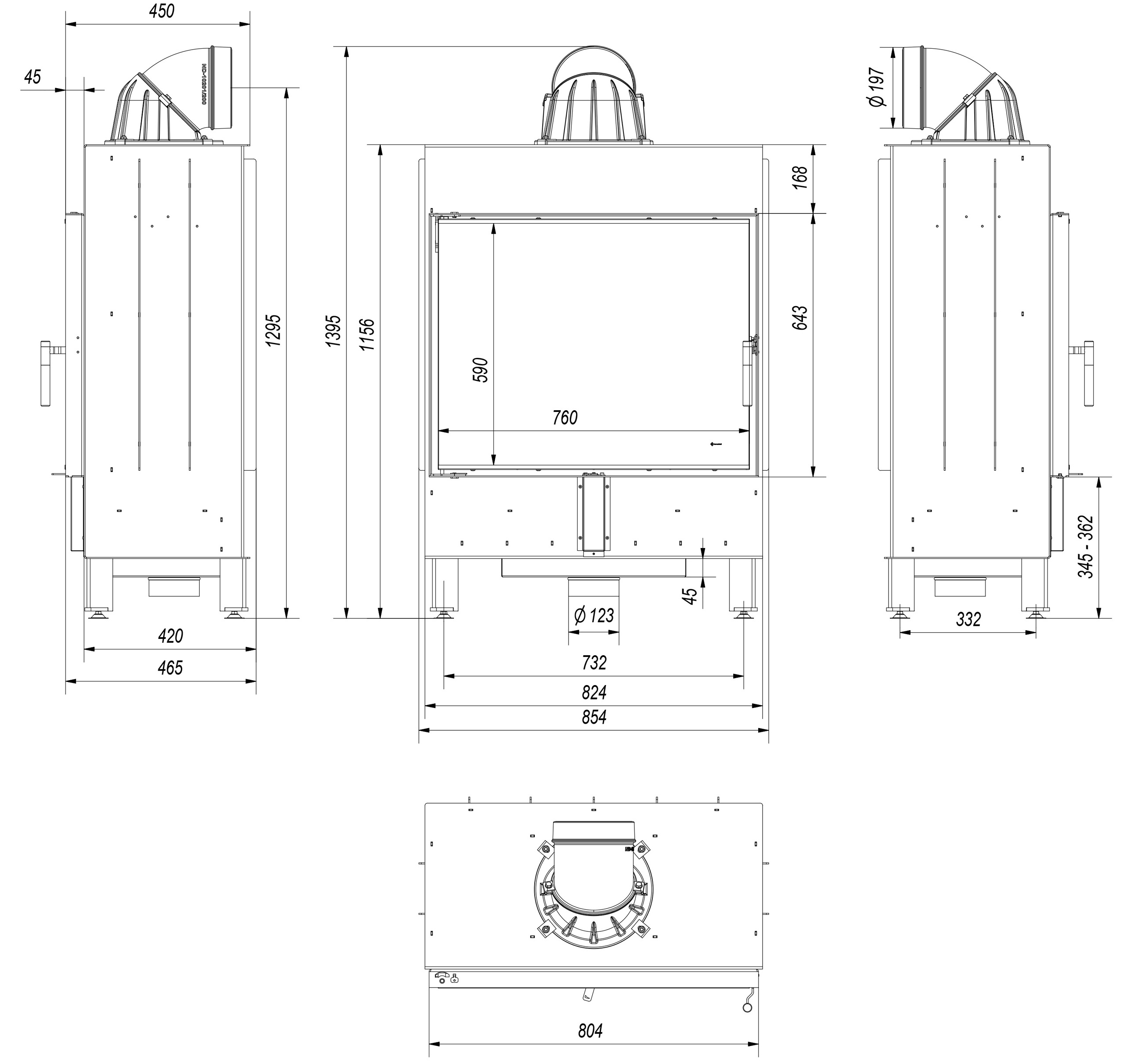 Rysunek techniczny LUCY 14 SLIM lewy BS rysunek techniczny